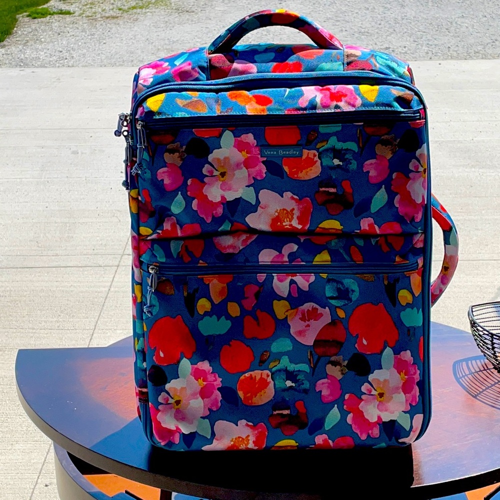 NWOT Vera Bradley floral carry-on luggage